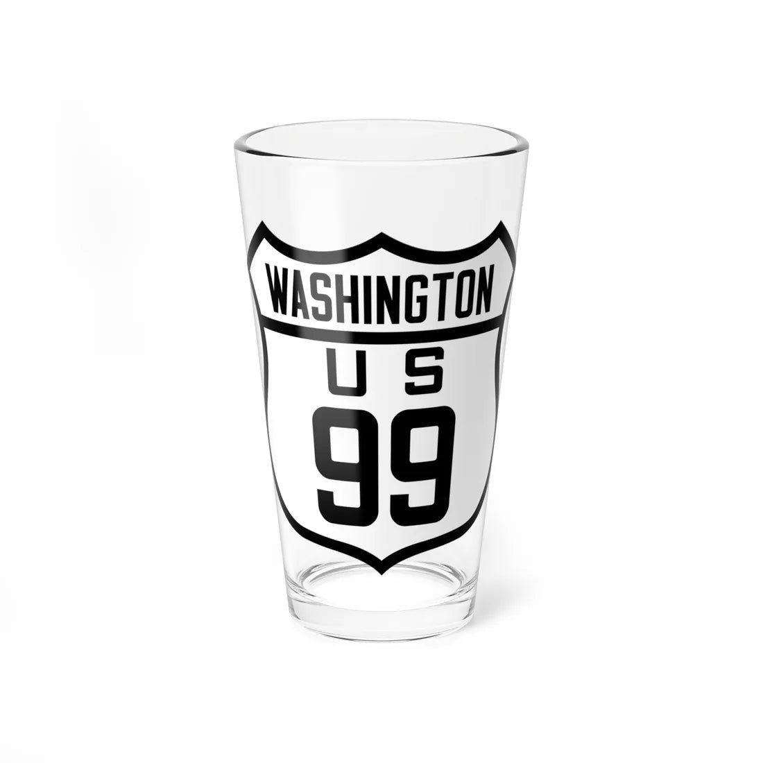 WA-US99 (Washington) (Road Sign) Pint Glss 16oz 16oz - Go Mug Yourself
