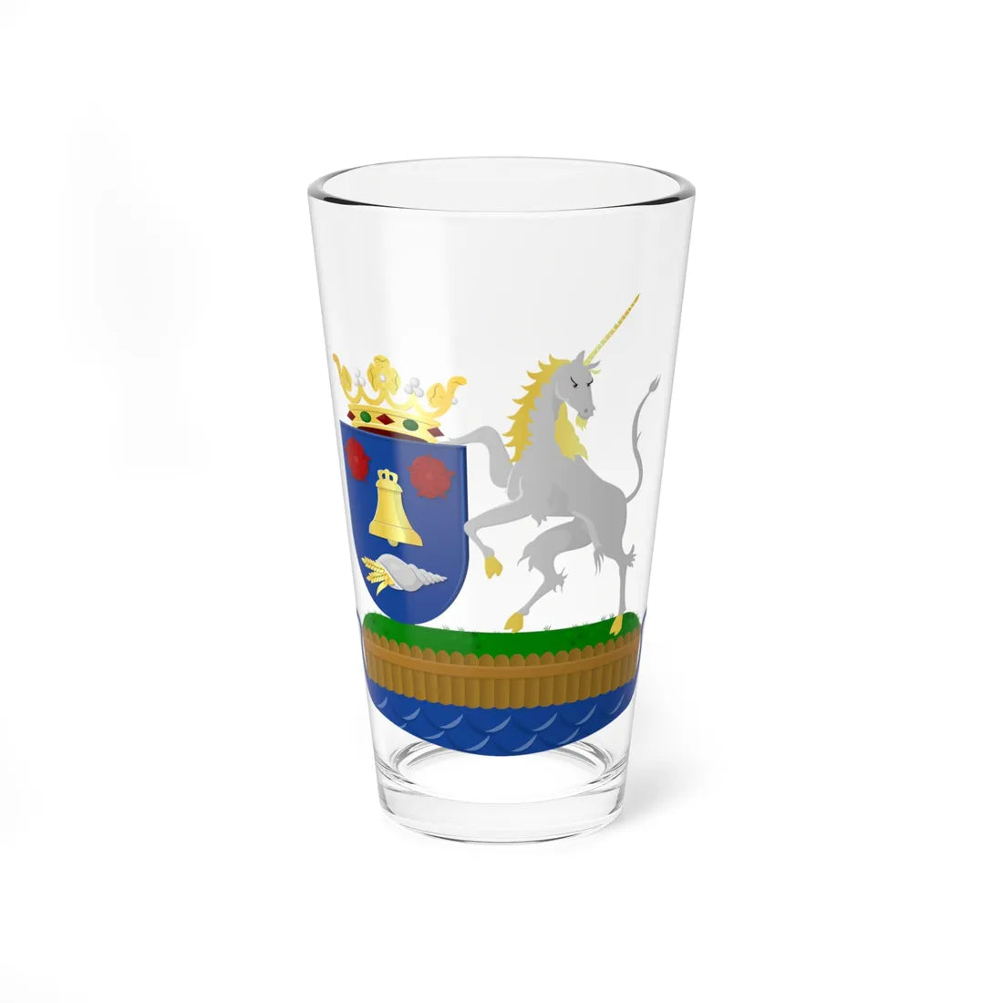 Waadhoeke wapen  foarstel 2016 (Netherlands) (Coat of Arms) Pint Glass 16oz 16oz - Go Mug Yourself