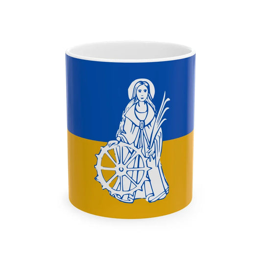 Wachtebeke vlag (Belgium) White Coffee Mug 11oz - Go Mug Yourself