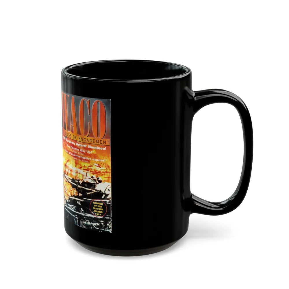 WACO THE RULES OF ENGAGEMENT (VHS COVER) - Black Coffee Mug-Go Mug Yourself