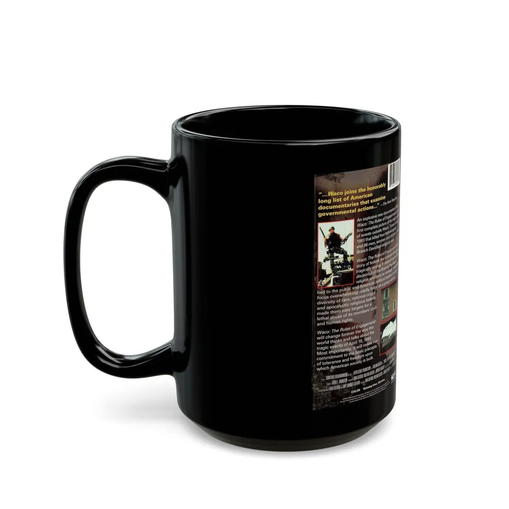 WACO THE RULES OF ENGAGEMENT (VHS COVER) - Black Coffee Mug-Go Mug Yourself