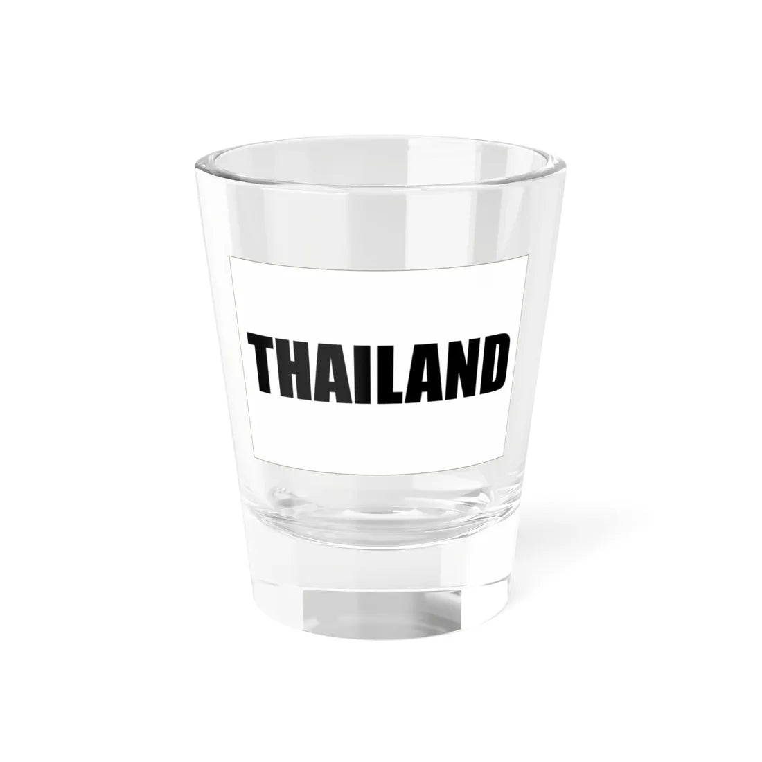 WADA - White flag with Thailand text (Thailand) Shot Glass 1.5oz 1.5oz - Go Mug Yourself