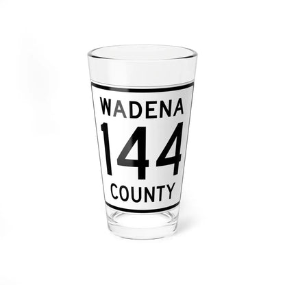 Wadena County 144 MN (Minnesota) (Road Sign) Pint Glass 16oz 16oz - Go Mug Yourself