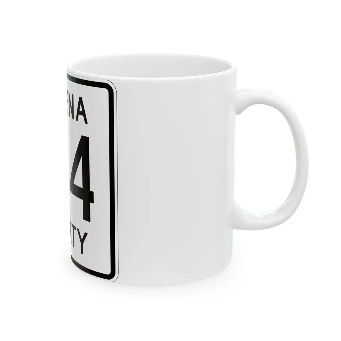 Wadena County 144 MN (Minnesota) (Road Sign) White Coffee Mug - Go Mug Yourself