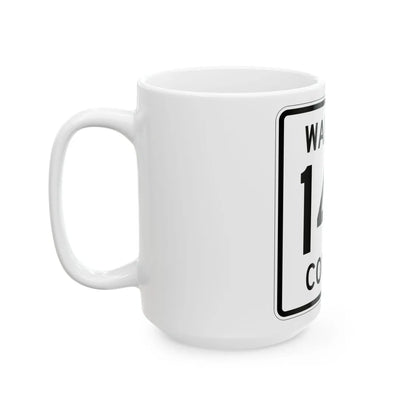 Wadena County 144 MN (Minnesota) (Road Sign) White Coffee Mug - Go Mug Yourself