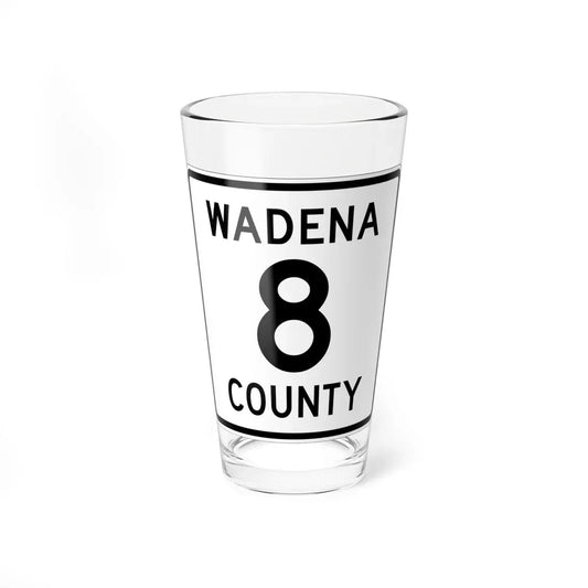 Wadena County 8 MN (Minnesota) (Road Sign) Pint Glass 16oz 16oz - Go Mug Yourself