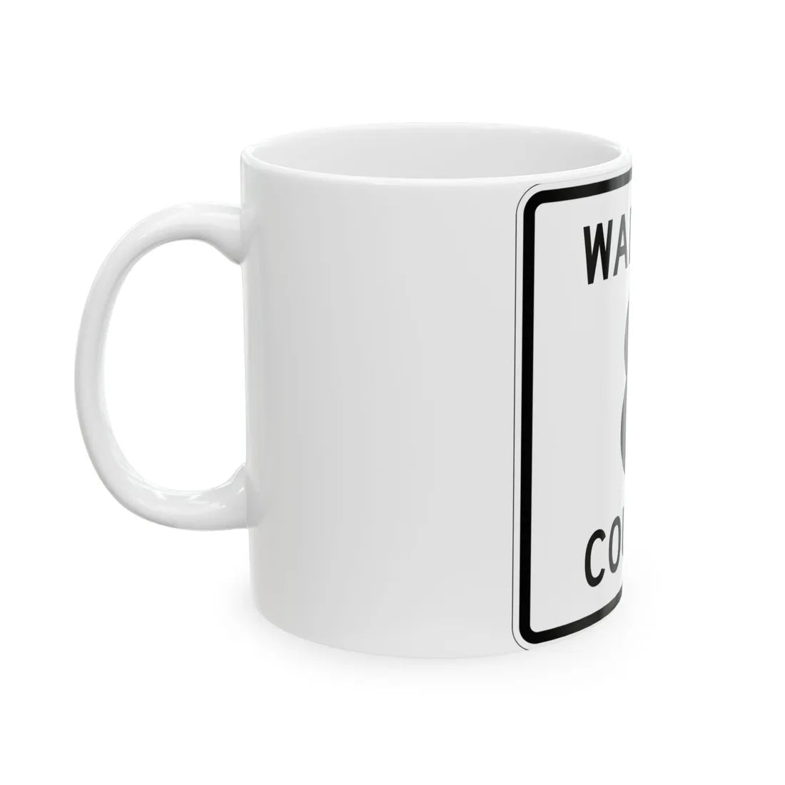 Wadena County 8 MN (Minnesota) (Road Sign) White Coffee Mug - Go Mug Yourself