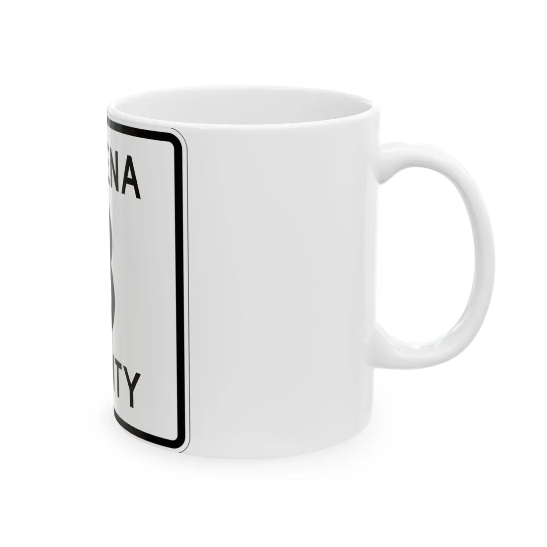 Wadena County 8 MN (Minnesota) (Road Sign) White Coffee Mug - Go Mug Yourself