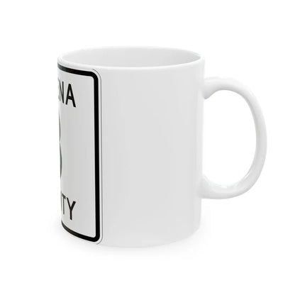 Wadena County 8 MN (Minnesota) (Road Sign) White Coffee Mug - Go Mug Yourself