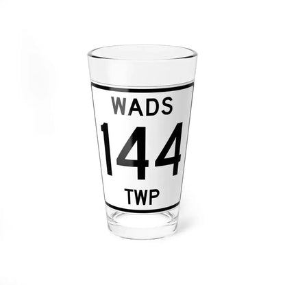 Wadsworth Township Route 144 Medina County Ohio (Ohio) (Road Sign) Pint Glass 16oz 16oz - Go Mug Yourself