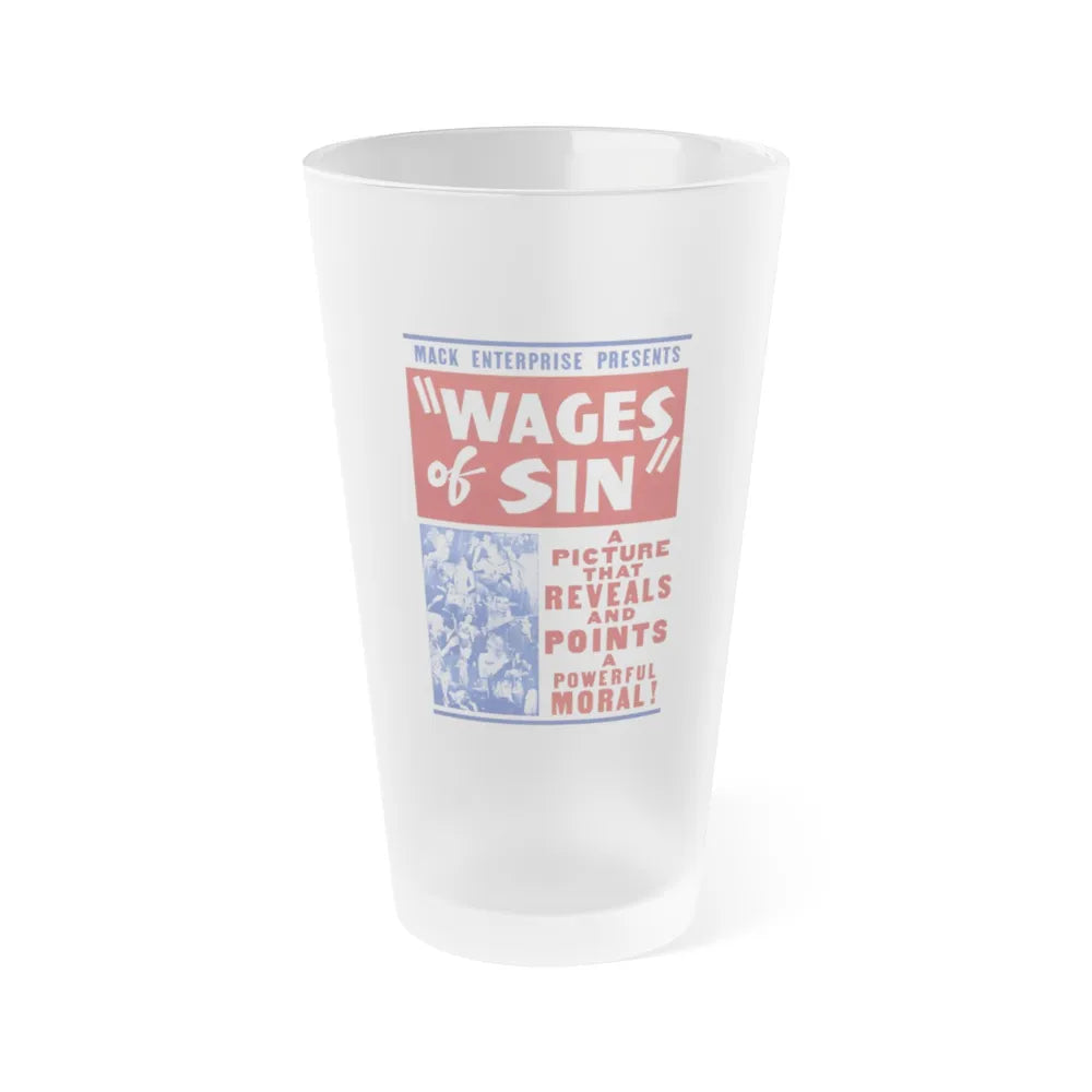 WAGES OF SIN 1938 Movie Poster - Frosted Pint Glass 16oz-16oz-Frosted-Go Mug Yourself