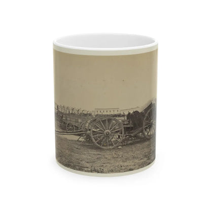 Wagons With Caisson In Foreground, Probably At A Civil War Military Camp (U.S. Civil War) White Coffee Mug-11oz-Go Mug Yourself