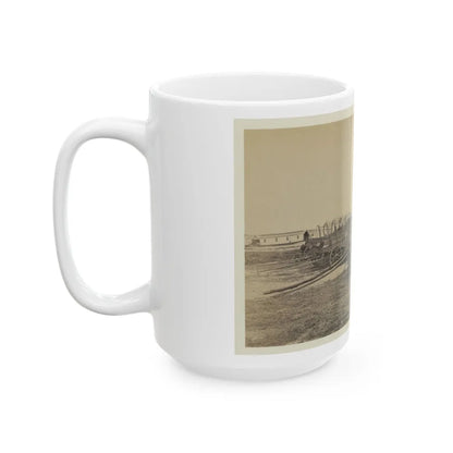 Wagons With Caisson In Foreground, Probably At A Civil War Military Camp (U.S. Civil War) White Coffee Mug-Go Mug Yourself