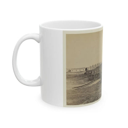 Wagons With Caisson In Foreground, Probably At A Civil War Military Camp (U.S. Civil War) White Coffee Mug-Go Mug Yourself