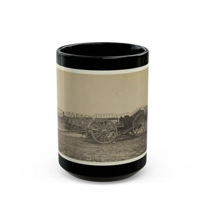 Wagons With Caisson In Foreground, Probably At A Civil War Military Camp (U.S. Civil War) Black Coffee Mug 15oz - Go Mug Yourself