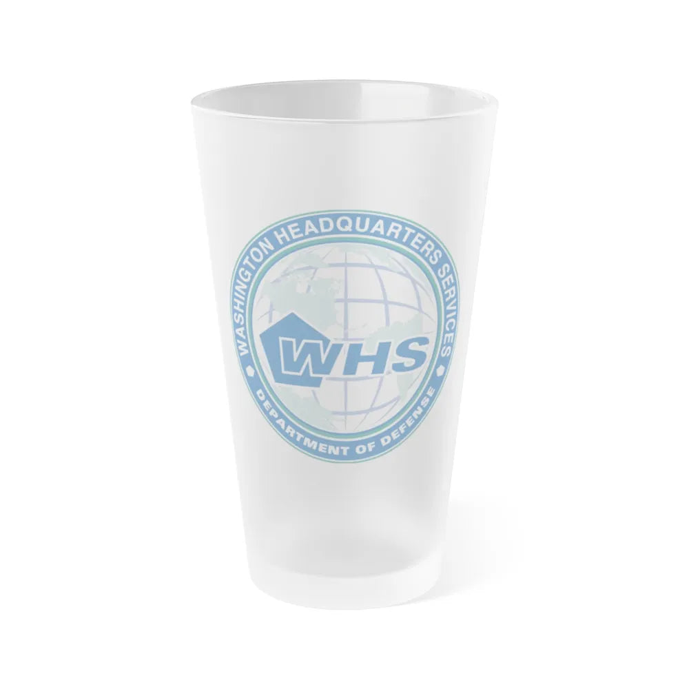 Wahington Headquarters Services WHS - Frosted Pint Glass 16oz-16oz-Frosted-Go Mug Yourself