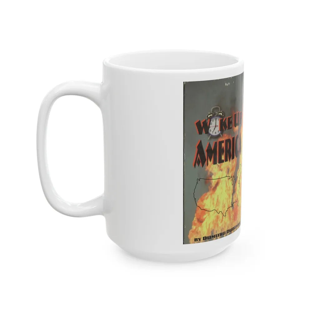 WAKE UP AMERICA BY DUMITRU DUDUMAN (VHS COVER) - White Coffee Mug-Go Mug Yourself