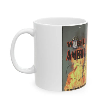 WAKE UP AMERICA BY DUMITRU DUDUMAN (VHS COVER) - White Coffee Mug-Go Mug Yourself