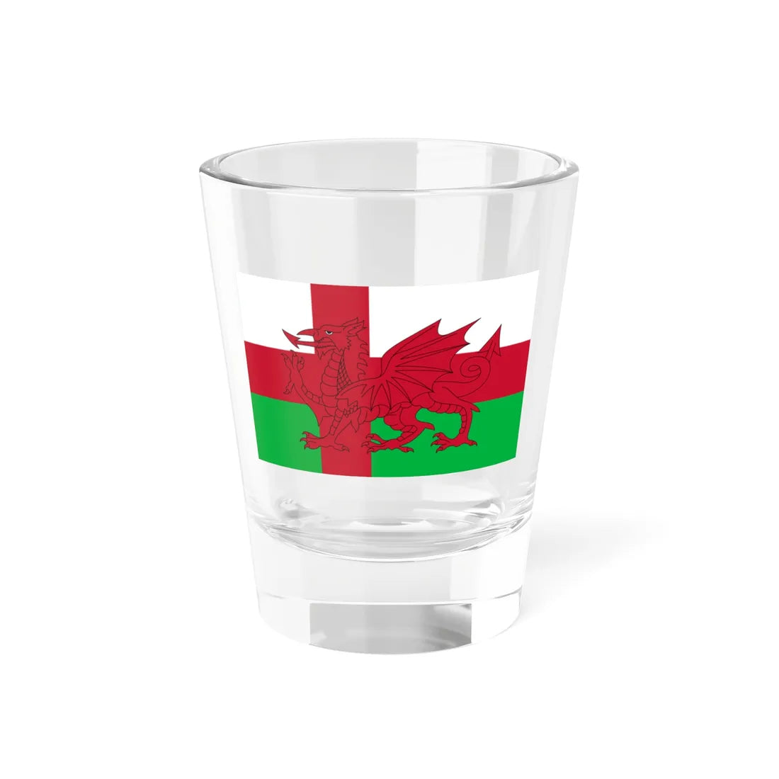Wales Nordic flag proposal (United Kingdom) Shot Glass 1.5oz 1.5oz - Go Mug Yourself