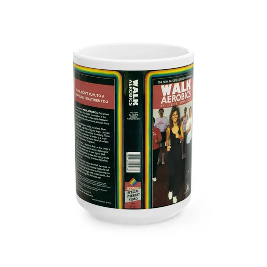 WALK AEROBICS (VHS COVER) - White Coffee Mug 15oz - Go Mug Yourself