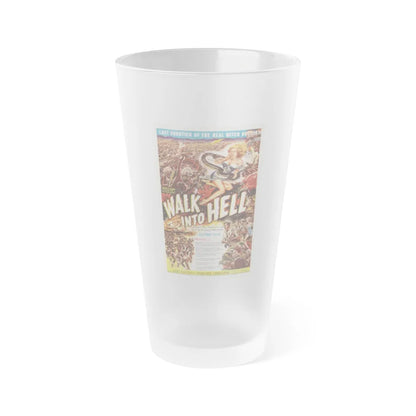 WALK INTO HELL 1956 Movie Poster - Frosted Pint Glass 16oz-16oz-Frosted-Go Mug Yourself