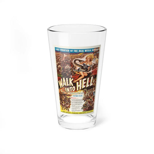 WALK INTO HELL 1956 Movie Poster - Pint Glass 16oz-16oz-Go Mug Yourself