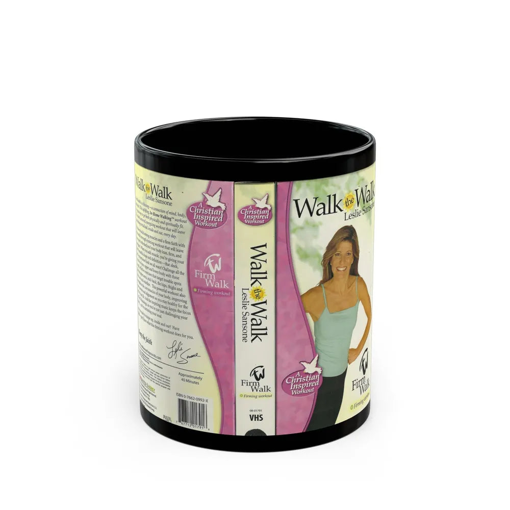 WALK THE WALK WITH LESLIE SANSONE (VHS COVER) - Black Coffee Mug-11oz-Go Mug Yourself