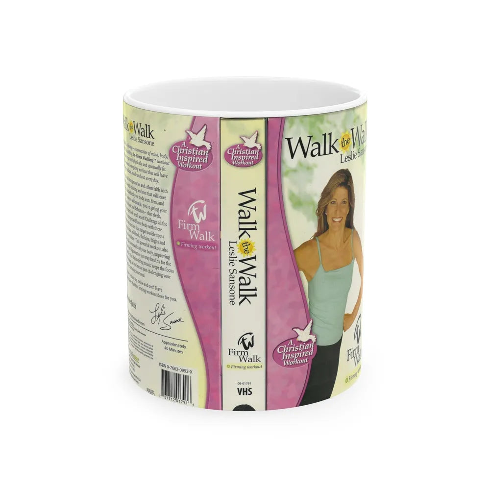 WALK THE WALK WITH LESLIE SANSONE (VHS COVER) - White Coffee Mug-11oz-Go Mug Yourself