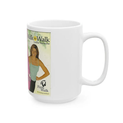 WALK THE WALK WITH LESLIE SANSONE (VHS COVER) - White Coffee Mug-Go Mug Yourself