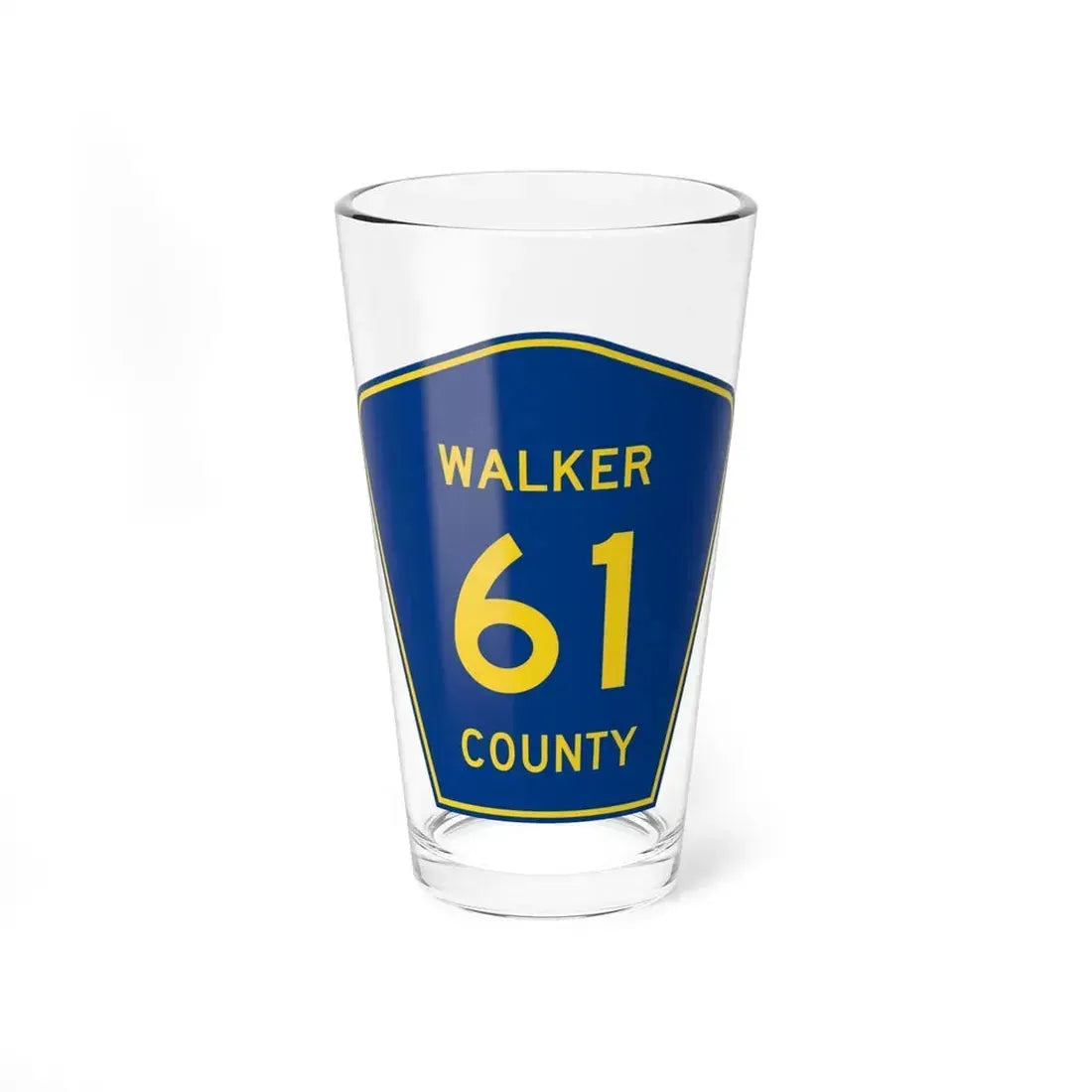 Walker County Route 61 AL (Alabama) (Road Sign) Pint Glass 16oz 16oz - Go Mug Yourself