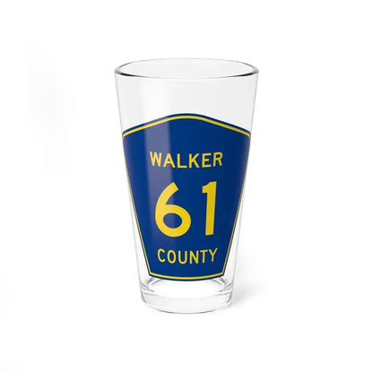 Walker County Route 61 AL (Alabama) (Road Sign) Pint Glss 16oz 16oz - Go Mug Yourself