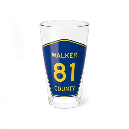 Walker County Route 81 AL (Alabama) (Road Sign) Pint Glass 16oz 16oz - Go Mug Yourself