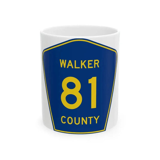 Walker County Route 81 AL (Alabama) (Road Sign) White Coffee Mug 11oz - Go Mug Yourself