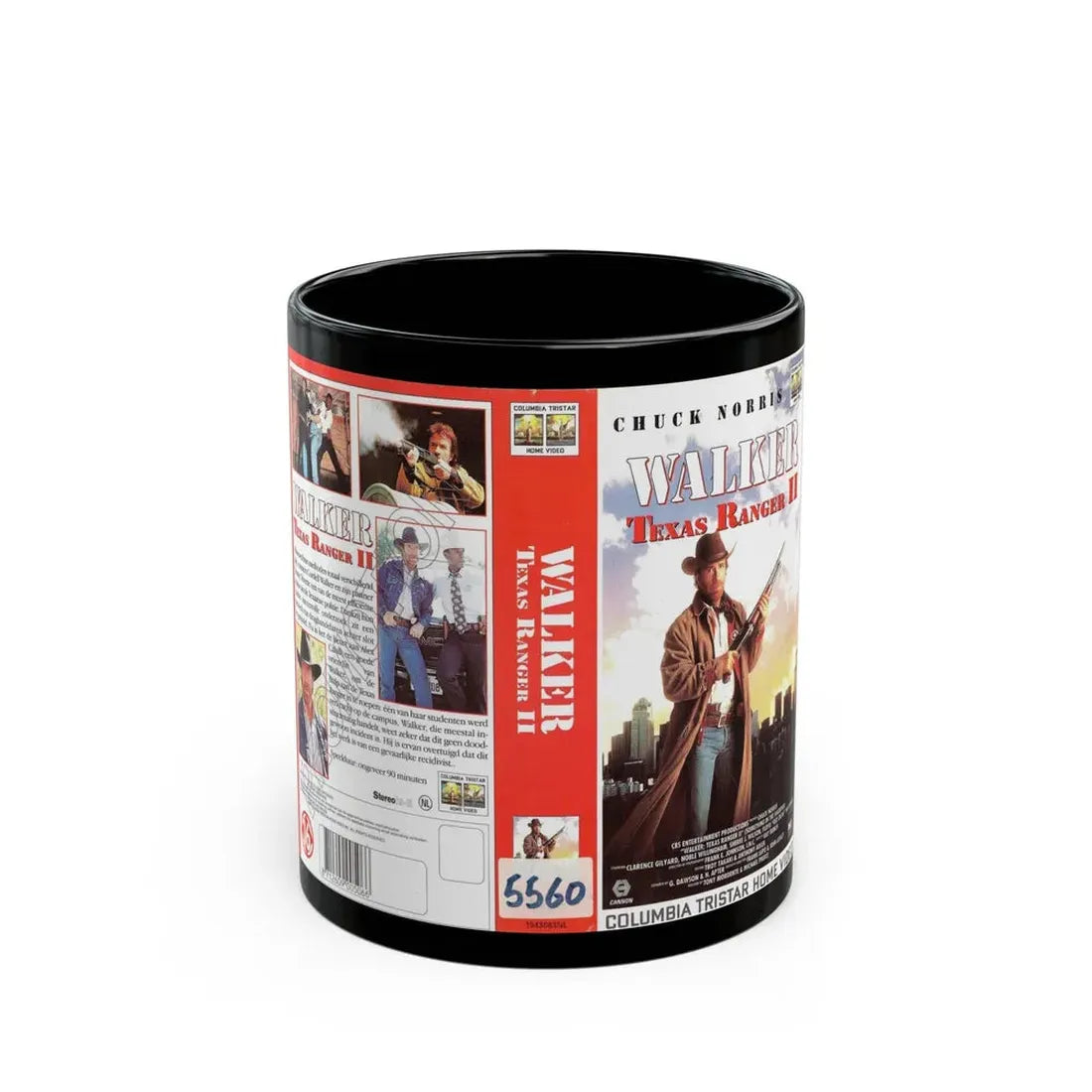 WALKER TEXAS RANGER 2 (VHS COVER) - Black Coffee Mug 11oz - Go Mug Yourself