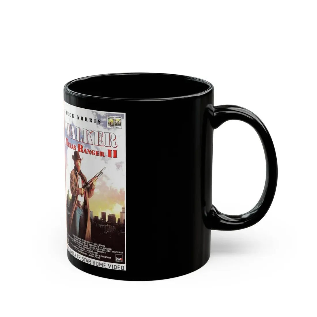 WALKER TEXAS RANGER 2 (VHS COVER) - Black Coffee Mug - Go Mug Yourself