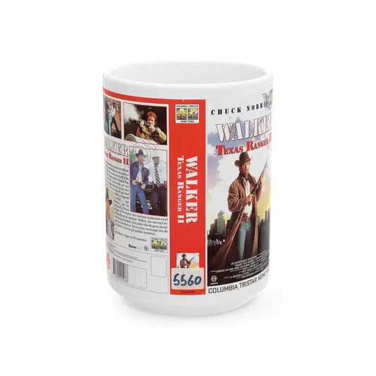 WALKER TEXAS RANGER 2 (VHS COVER) - White Coffee Mug 15oz - Go Mug Yourself