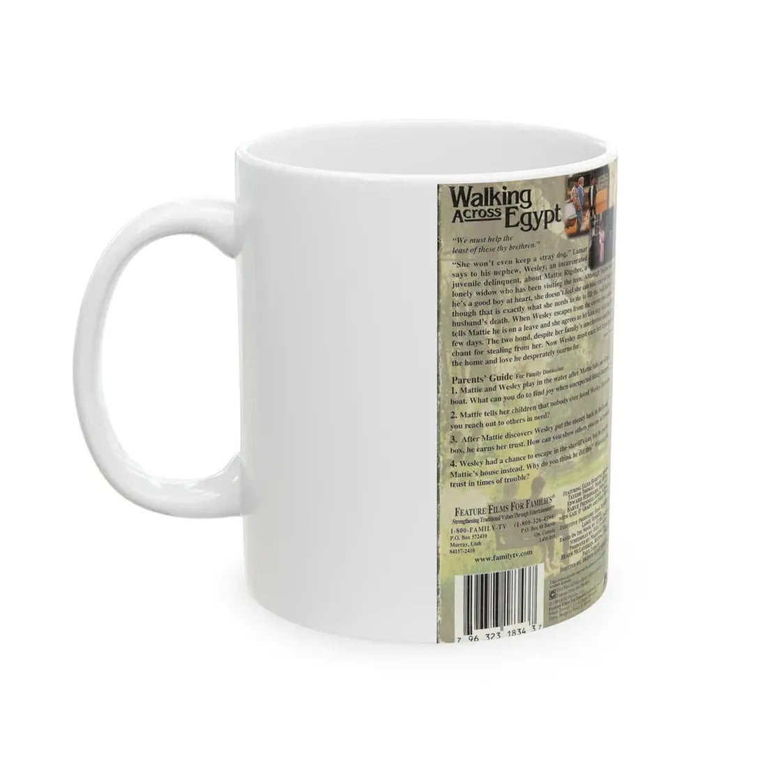WALKING ACROSS EGYPT (VHS COVER) - White Coffee Mug - Go Mug Yourself