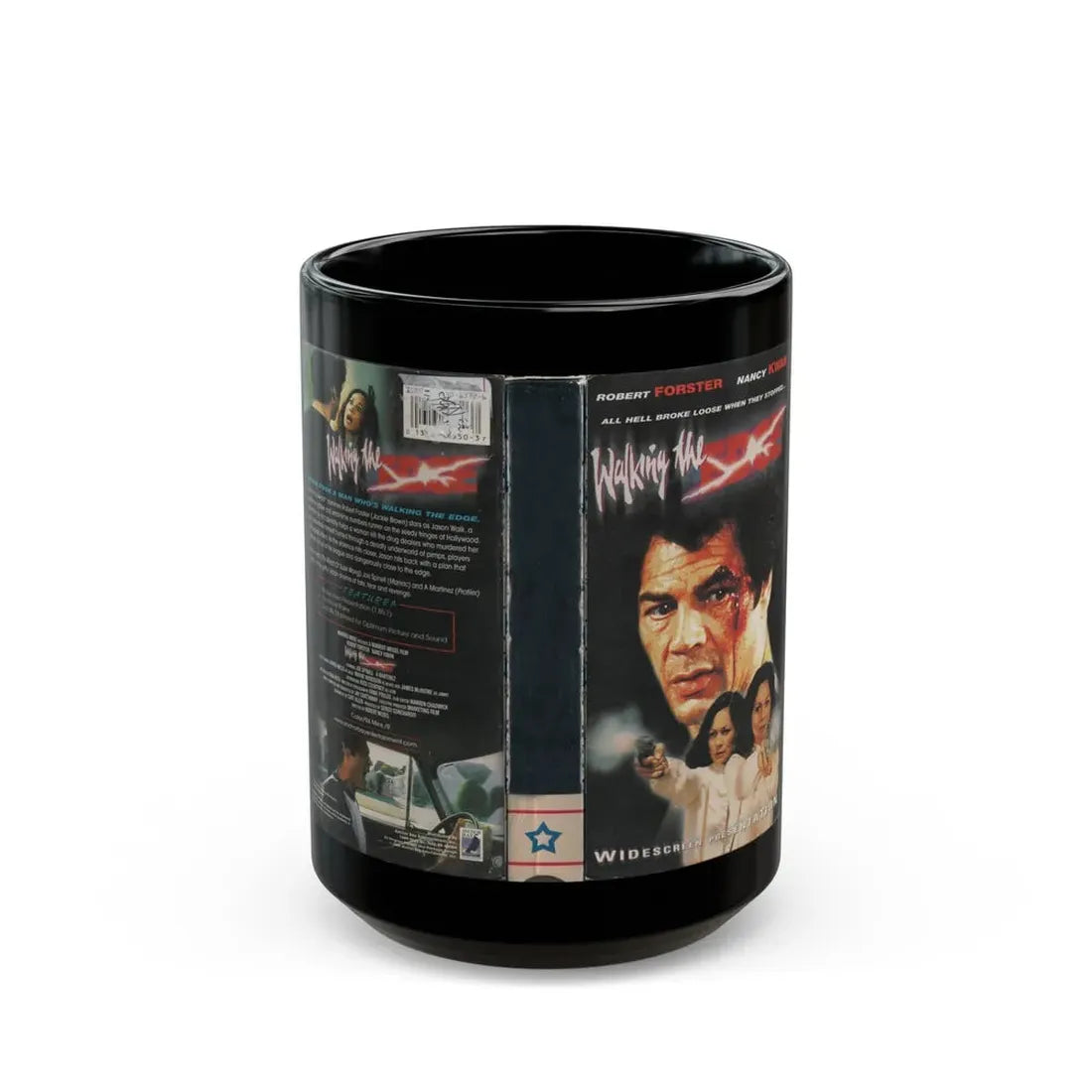 WALKING THE EDGE (VHS COVER) - Black Coffee Mug 15oz - Go Mug Yourself