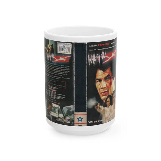 WALKING THE EDGE (VHS COVER) - White Coffee Mug-15oz-Go Mug Yourself