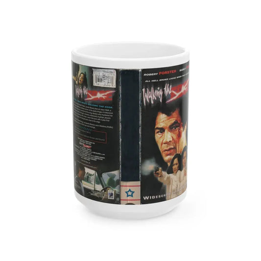WALKING THE EDGE (VHS COVER) - White Coffee Mug 15oz - Go Mug Yourself