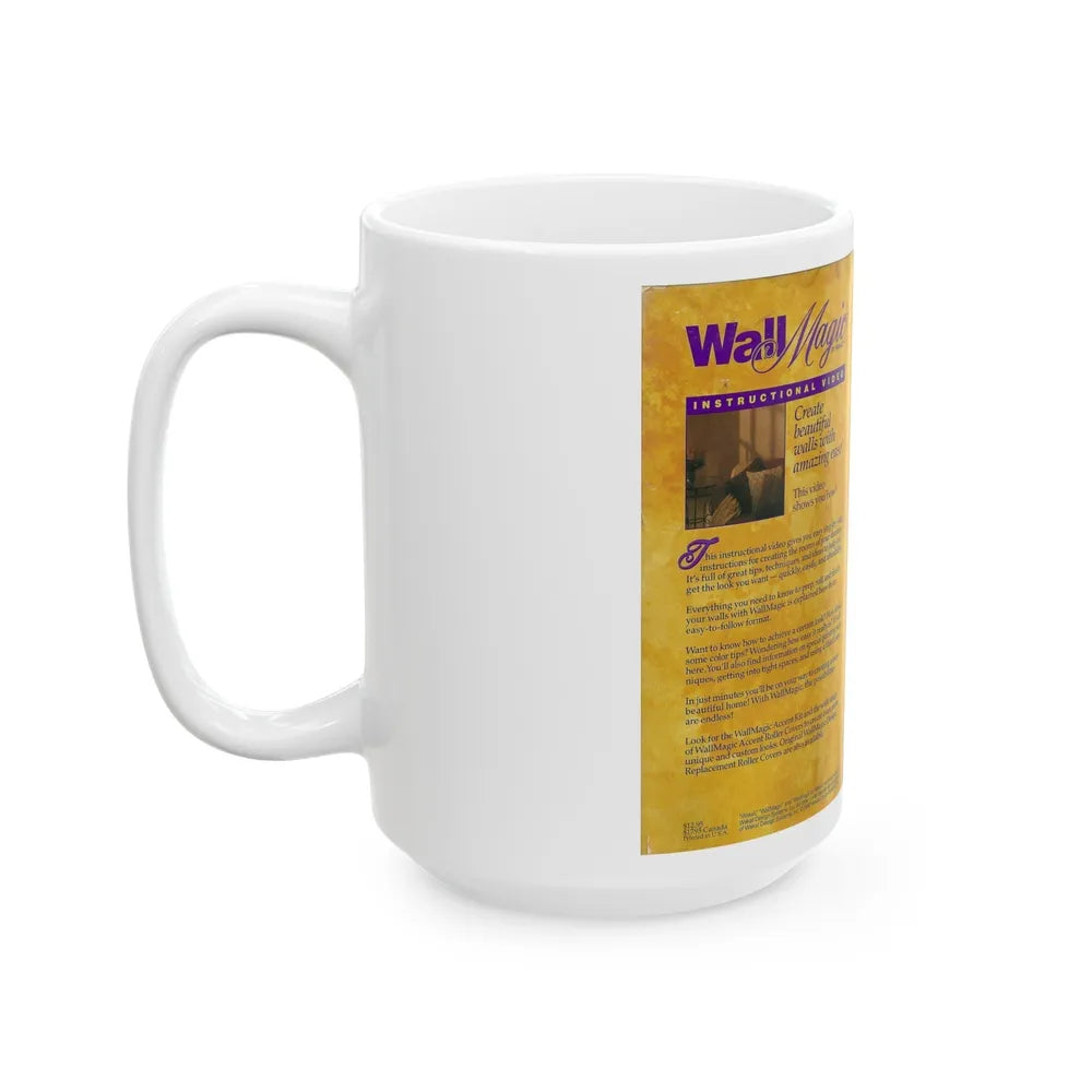 WALL MAGIC INSTRUCTIONAL VIDEO (VHS COVER) - White Coffee Mug-Go Mug Yourself