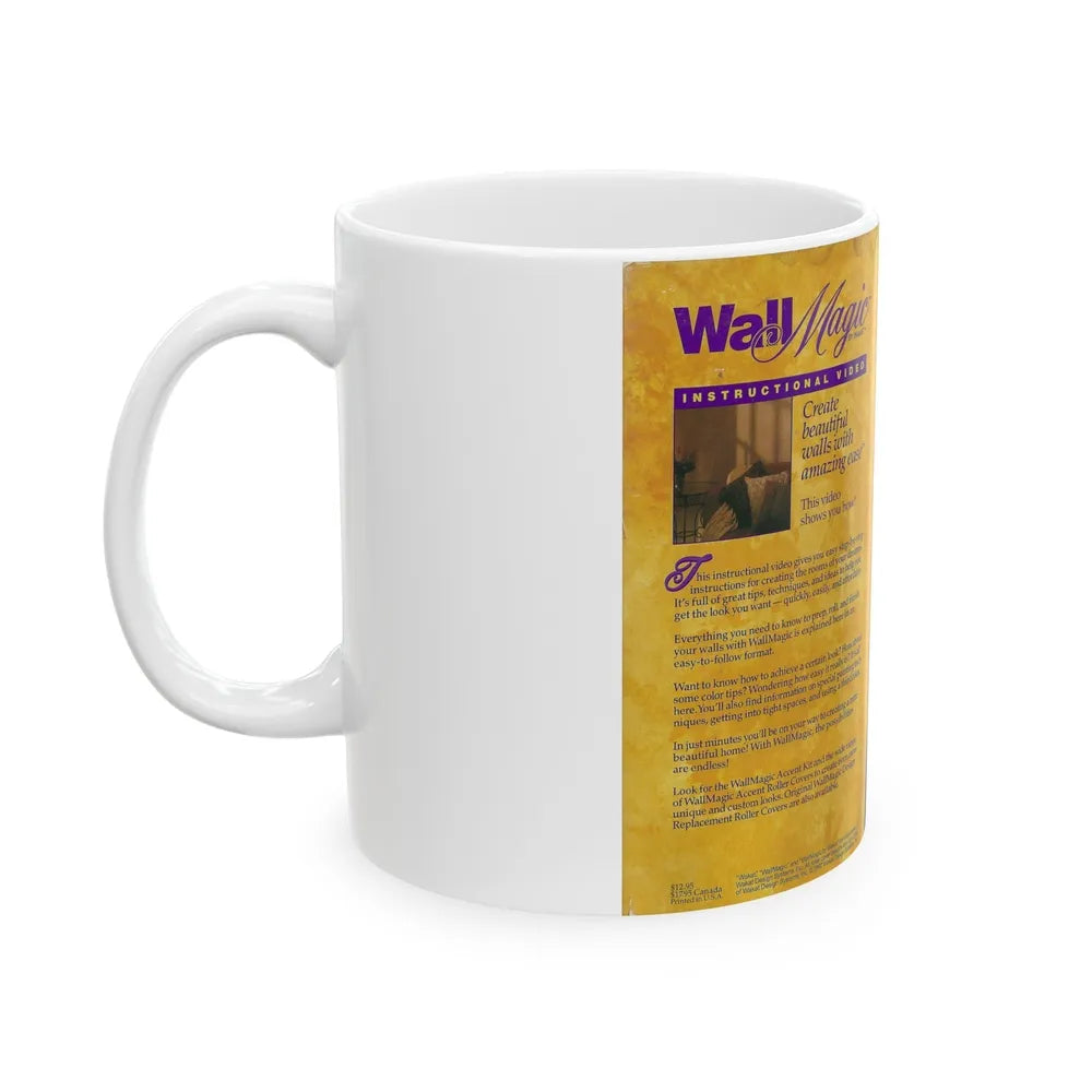 WALL MAGIC INSTRUCTIONAL VIDEO (VHS COVER) - White Coffee Mug-Go Mug Yourself