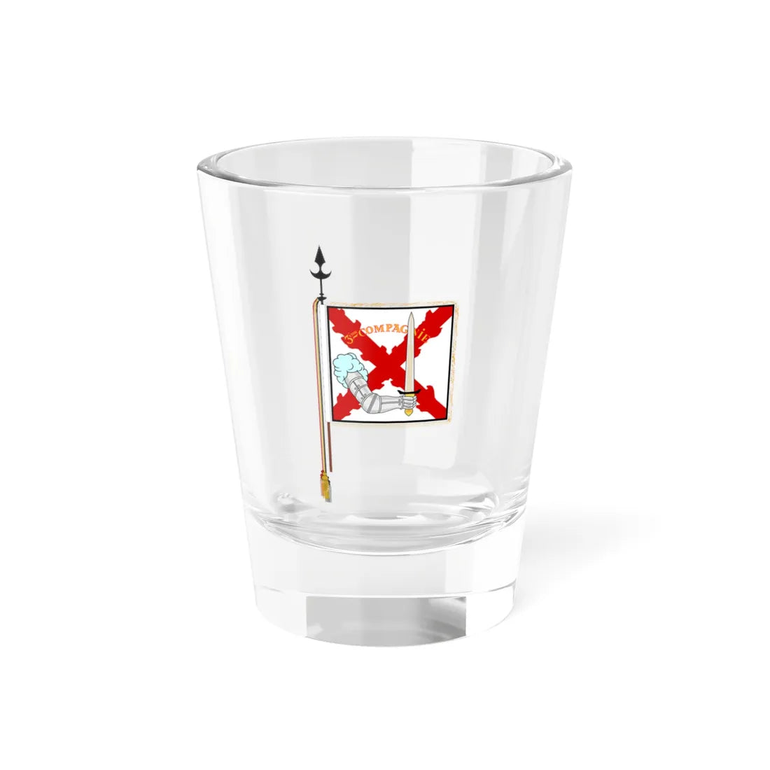 Wallonische Legion Kompaniefahne (Germany) Shot Glass 1.5oz - Go Mug Yourself
