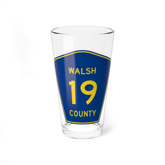 Walsh County Route 19 ND (North Dakota) (Road Sign) Pint Glss 16oz 16oz - Go Mug Yourself