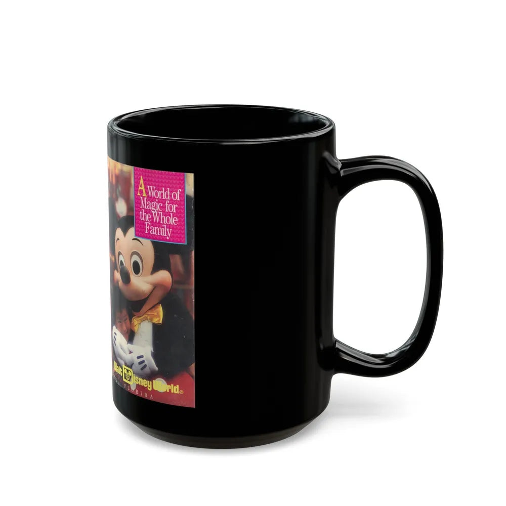 WALT DISNEY WORLD VACATION PLANNING VIDEO (VHS COVER) - Black Coffee Mug-Go Mug Yourself