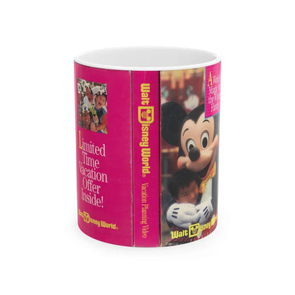 WALT DISNEY WORLD VACATION PLANNING VIDEO (VHS COVER) - White Coffee Mug-11oz-Go Mug Yourself