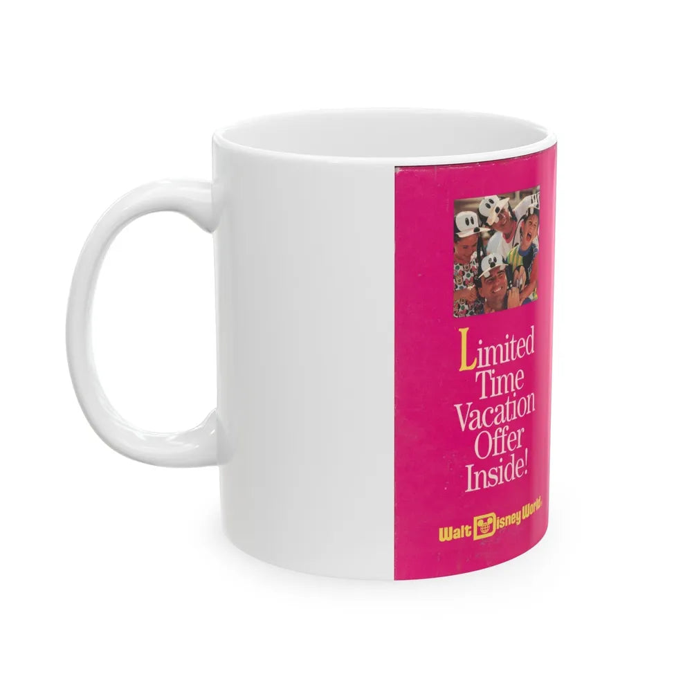 WALT DISNEY WORLD VACATION PLANNING VIDEO (VHS COVER) - White Coffee Mug-Go Mug Yourself