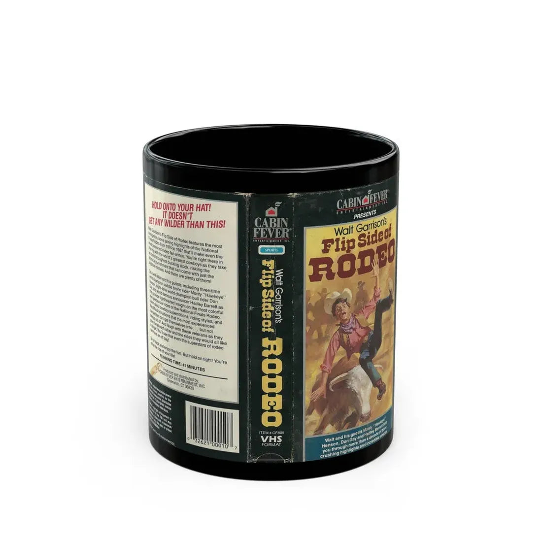 WALT GARRISONS FLIP SIDE RODEO (VHS COVER) - Black Coffee Mug 11oz - Go Mug Yourself