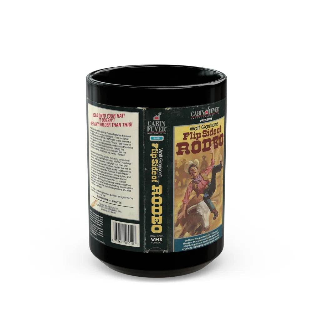 WALT GARRISONS FLIP SIDE RODEO (VHS COVER) - Black Coffee Mug-15oz-Go Mug Yourself