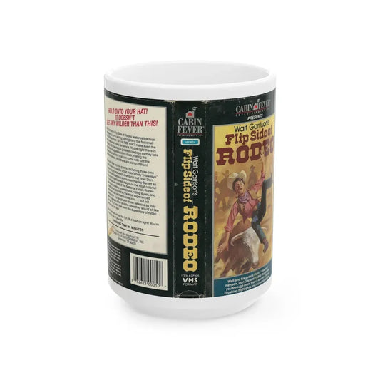 WALT GARRISONS FLIP SIDE RODEO (VHS COVER) - White Coffee Mug 15oz - Go Mug Yourself